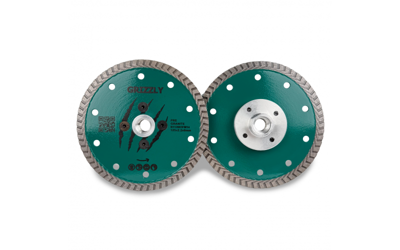 Отрезной диск В112003FM14 GRIZZLY GREEN М14 D125 с фл.