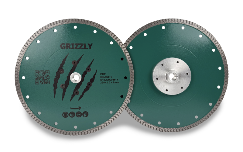Отрезной диск В112000FM14 GRIZZLY GREEN М14 D230 с фл.