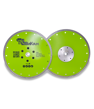Отр. диск "ВиКам зеленый" по граниту с фл. М14 D230