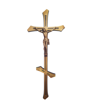 Крест-Распятие православное латунное Н44 острый край